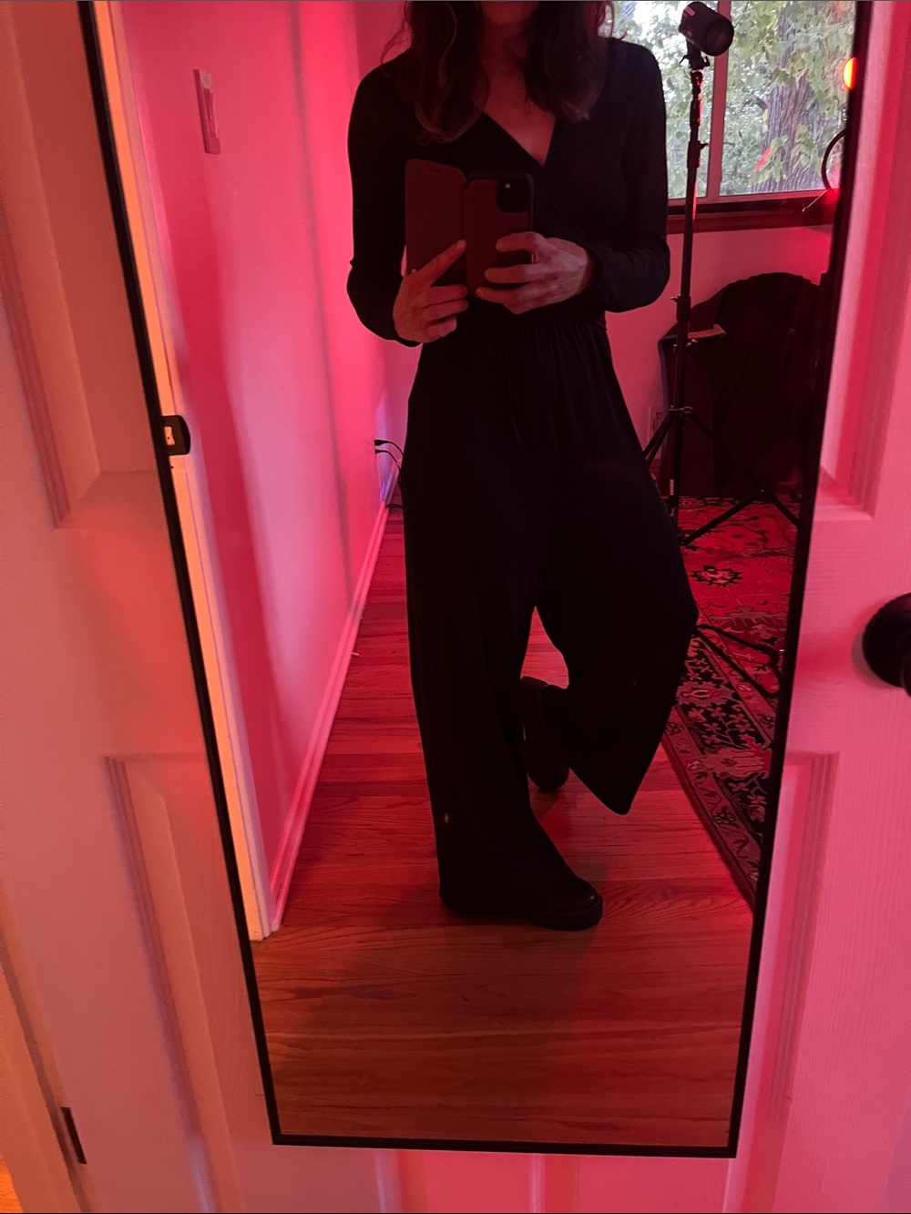CIDER comfy black long sleeve jumpsuit